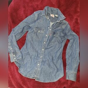 Levi's Blue Denim Button-Up Shirt